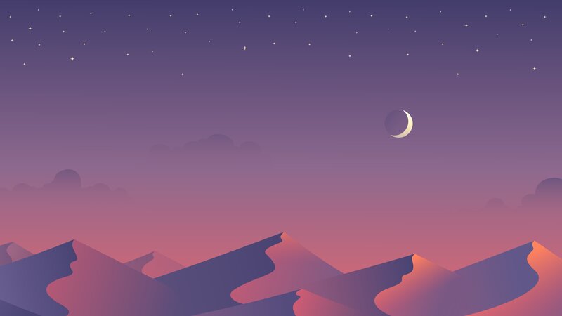 Desert Dunes at Night — Purple