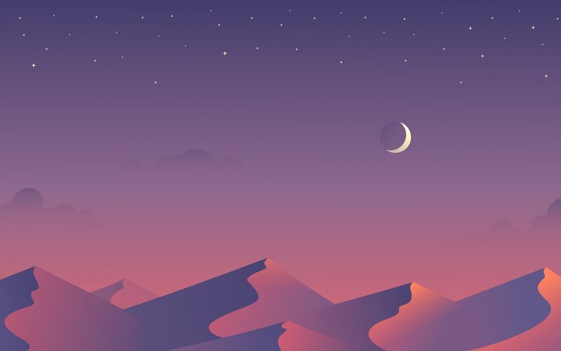 Desert Dunes at Night