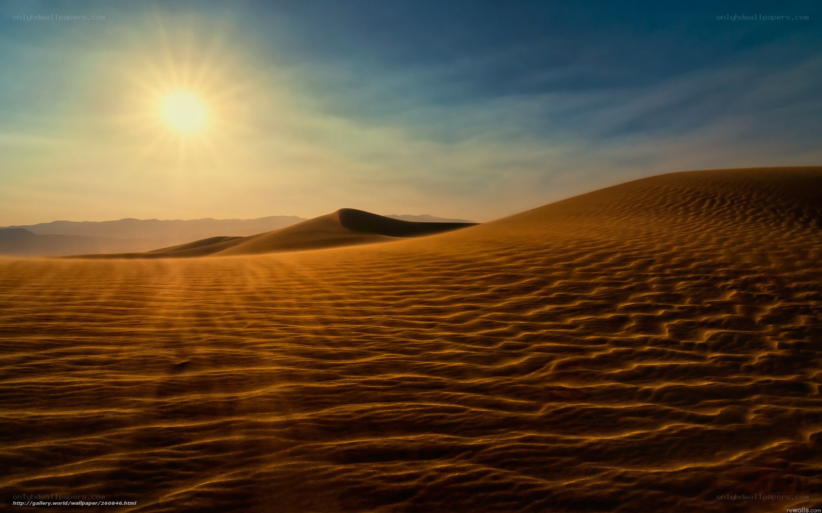 Desert dunes at sunrise