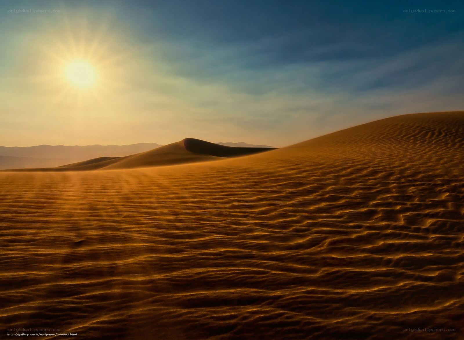 Desert dunes at sunrise