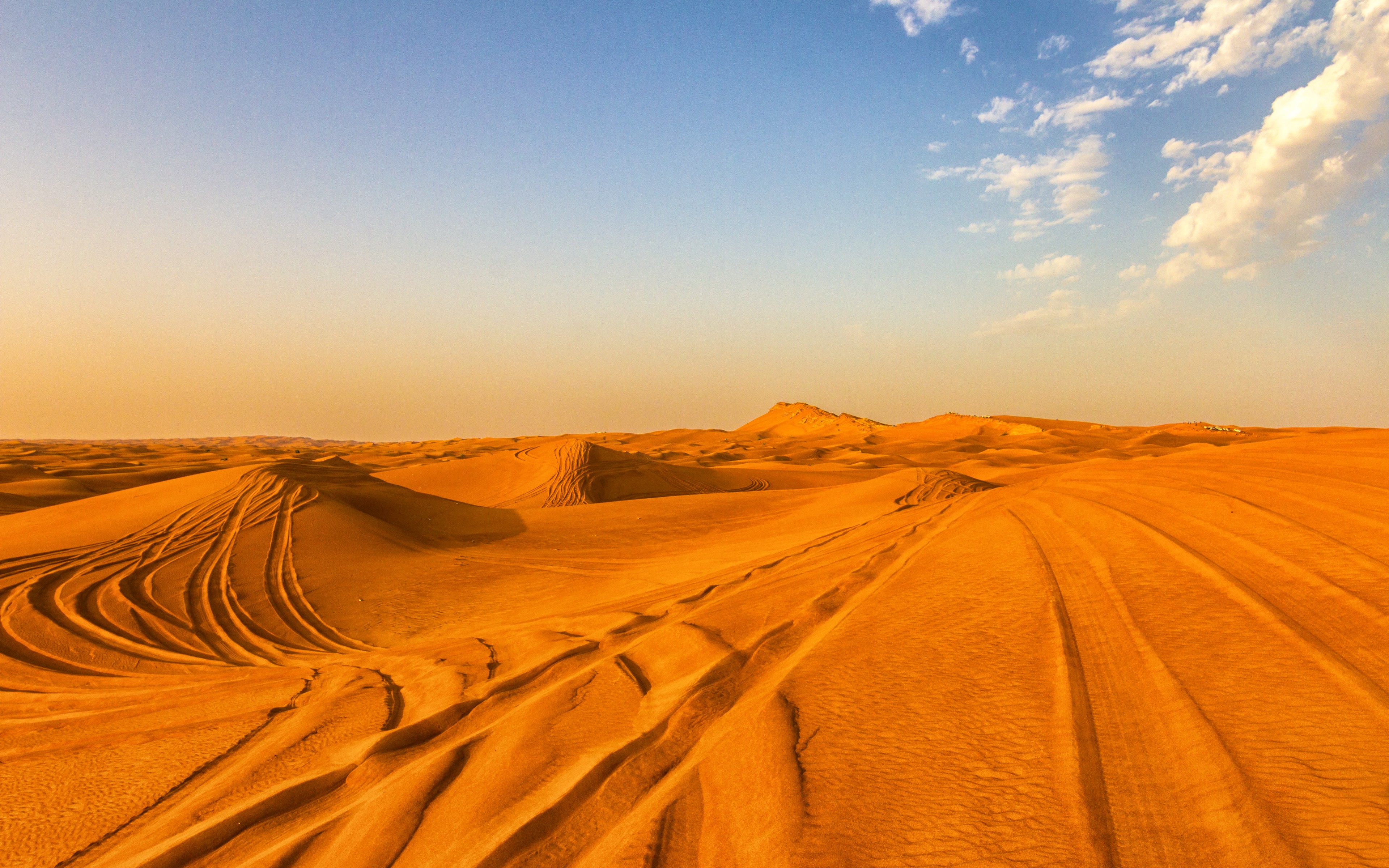 Desert dunes at sunset