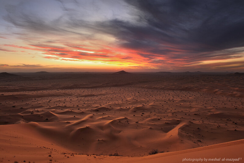 Desert Dunes at Sunset — Orange, Dramatic
