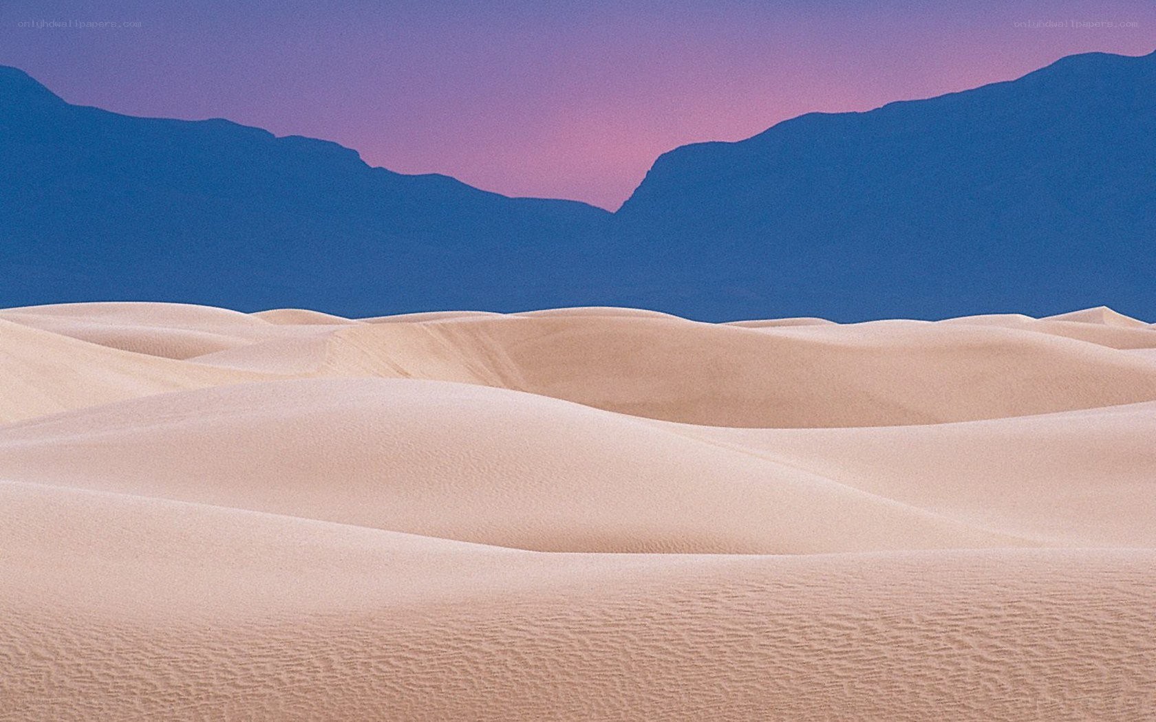 Desert dunes at twilight