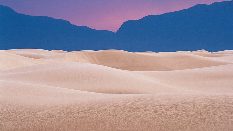 Desert dunes at twilight
