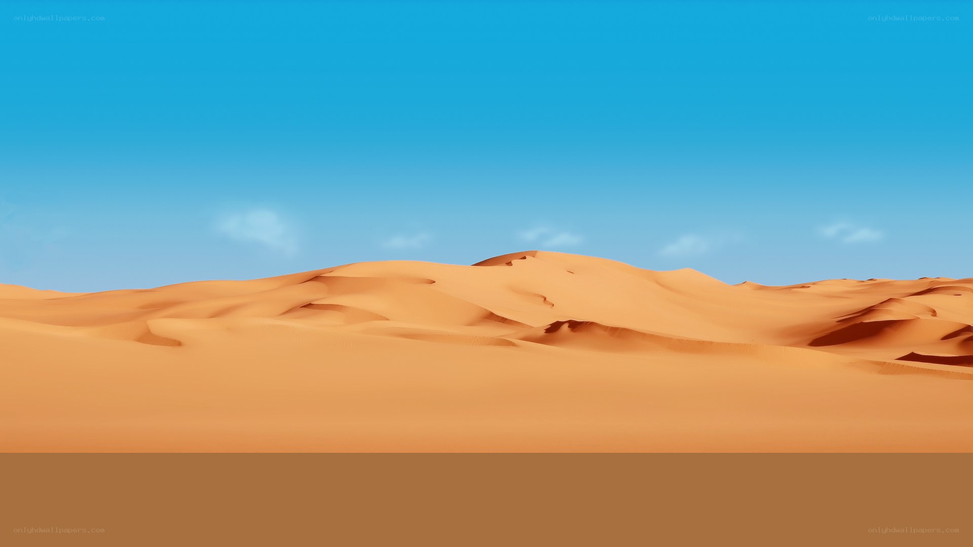 Desert dunes under blue sky