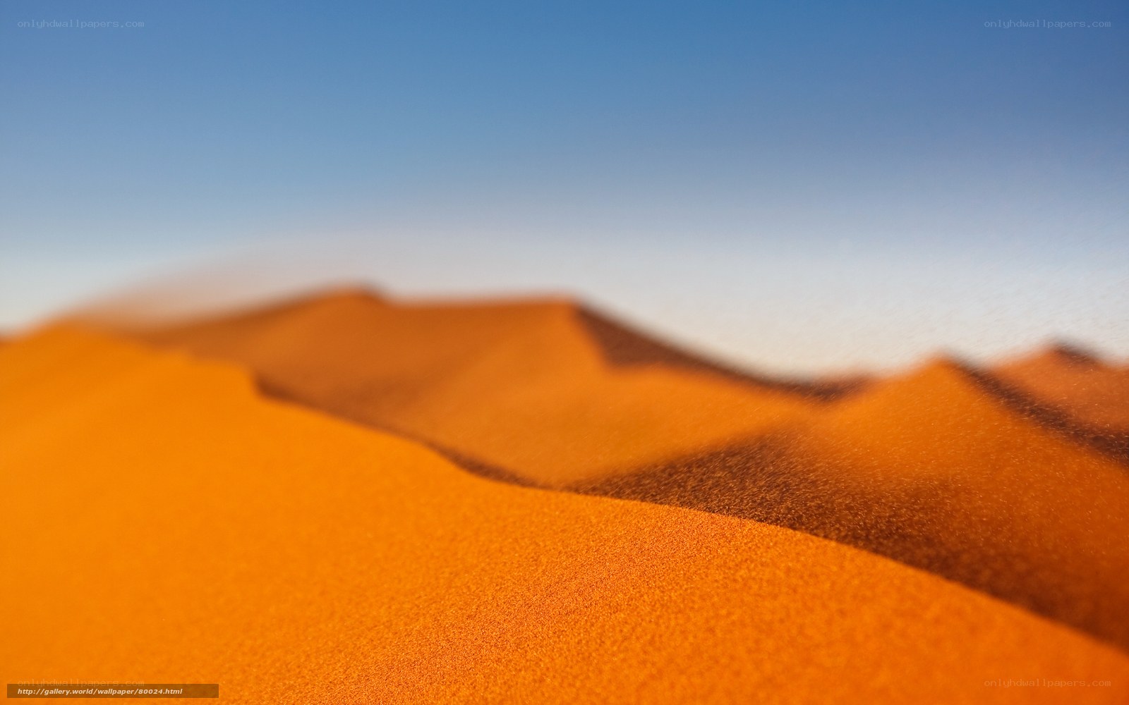 Desert dunes under blue sky