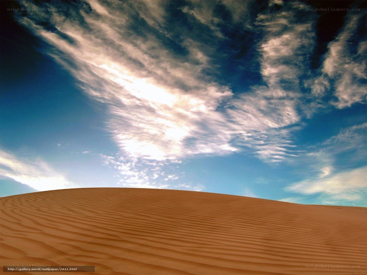 Desert dunes under cloudy sky