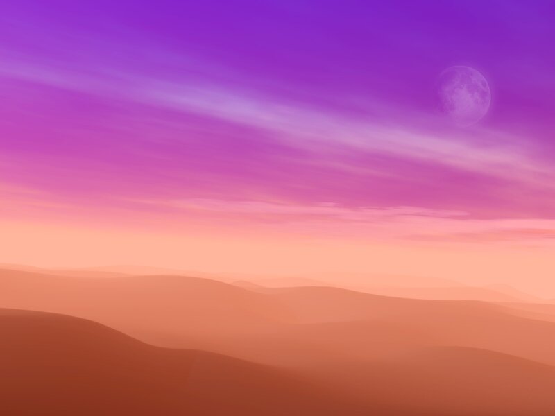 Desert Dunes under Moon — Purple