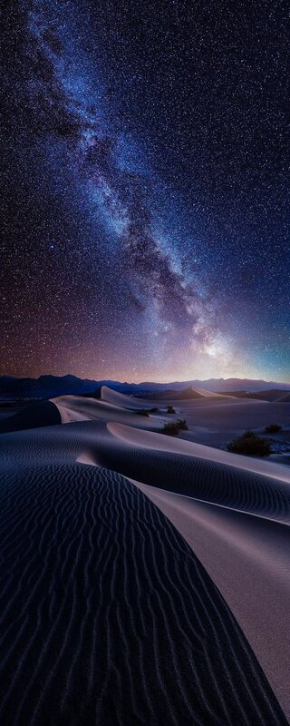 Desert Dunes under Stars — Blue