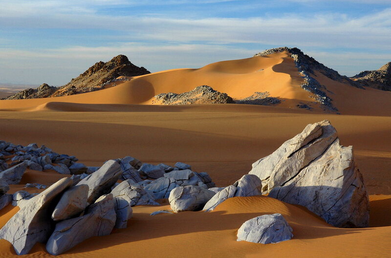 Desert Dunes with Rocks