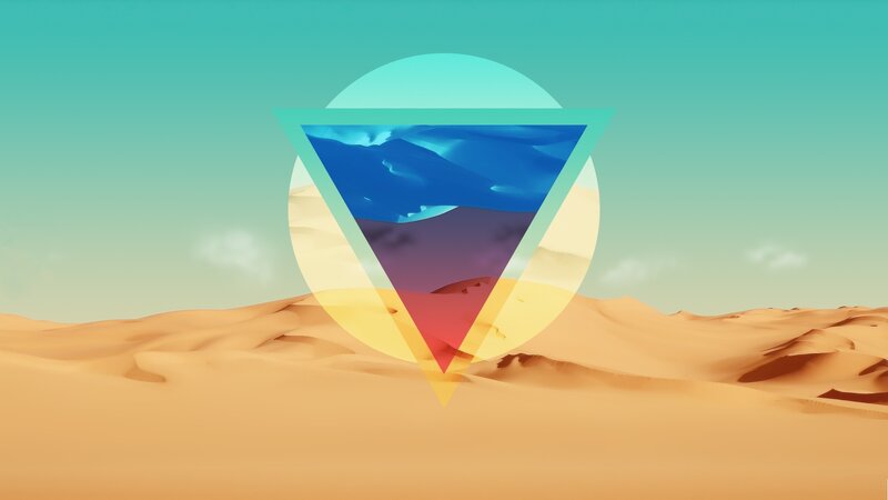 Desert Dunes with Triangle