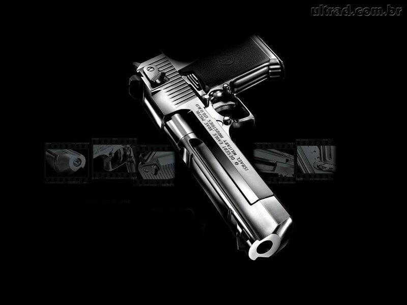 Desert Eagle Pistol — Black, Dramatic, Photograph