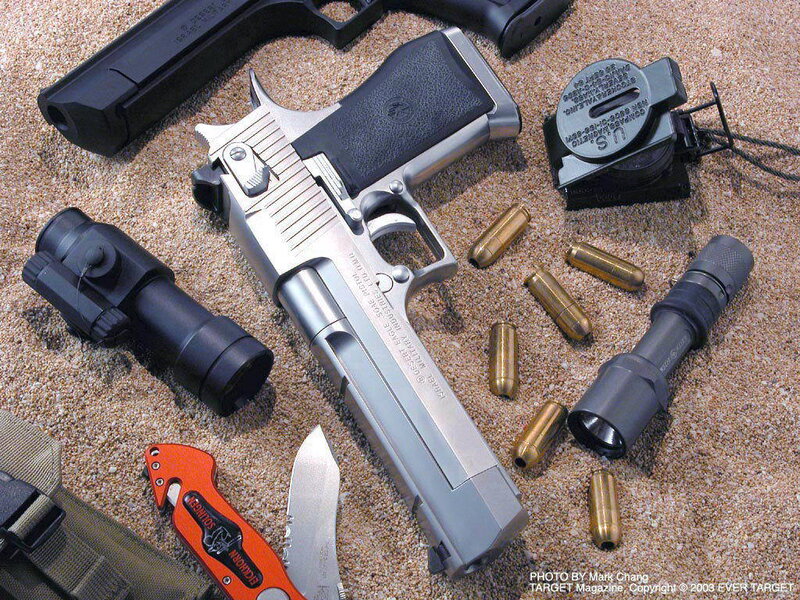Desert Eagle Pistol on Sand