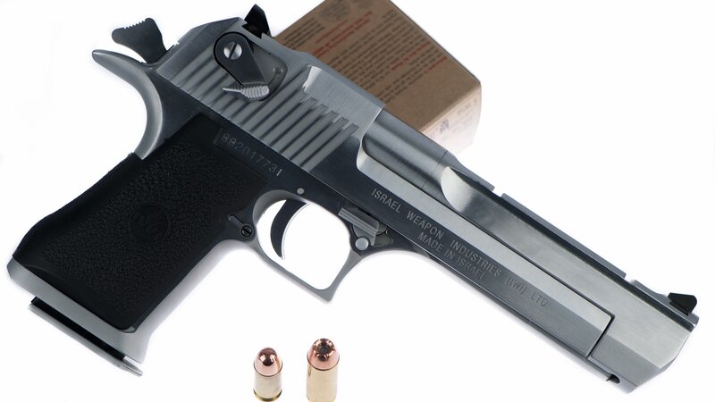 Desert Eagle pistol with ammunition