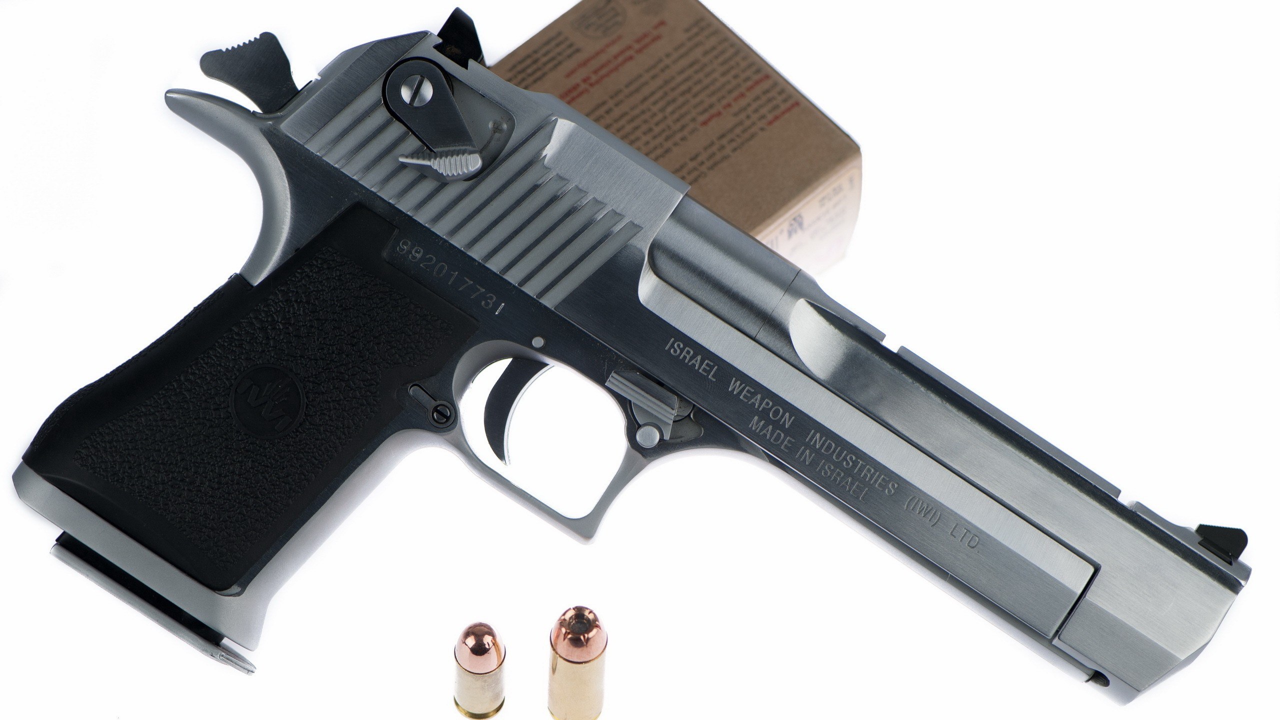 Desert Eagle pistol with ammunition