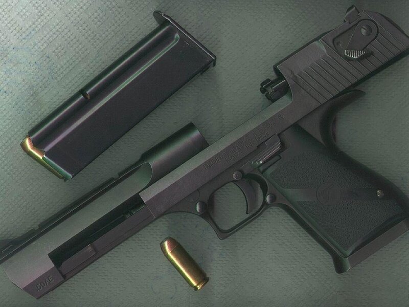 Desert Eagle pistol with magazine