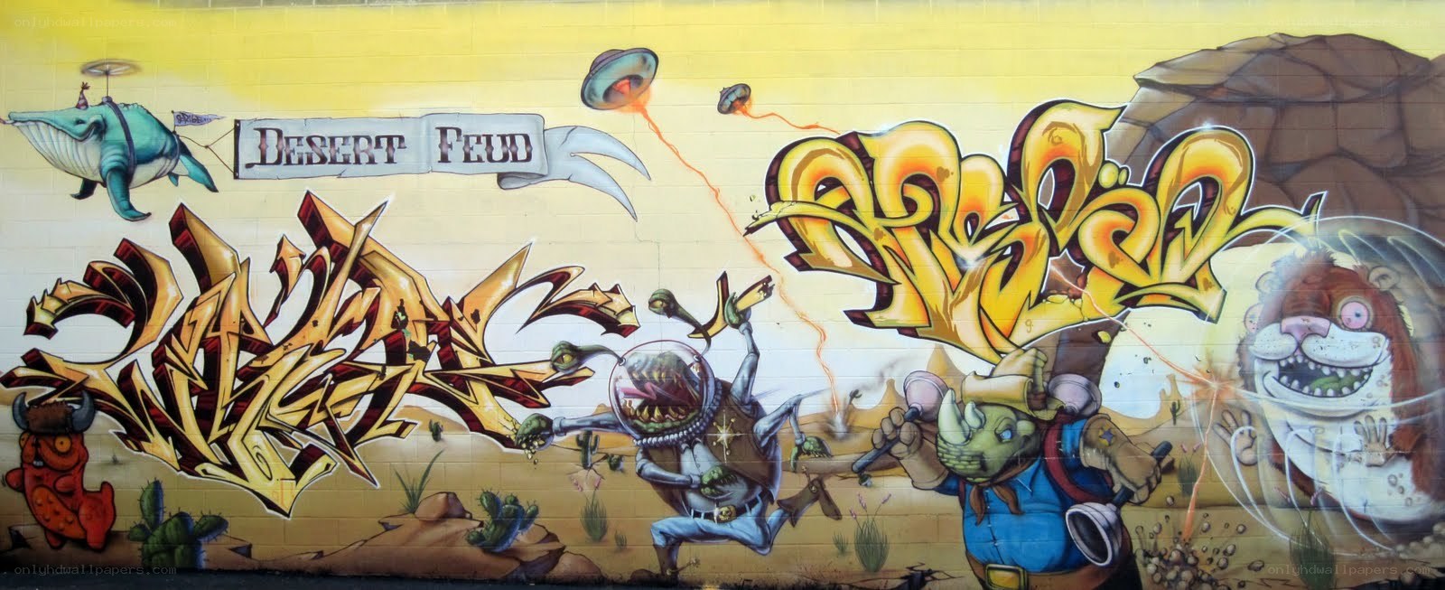 Desert Feud graffiti mural