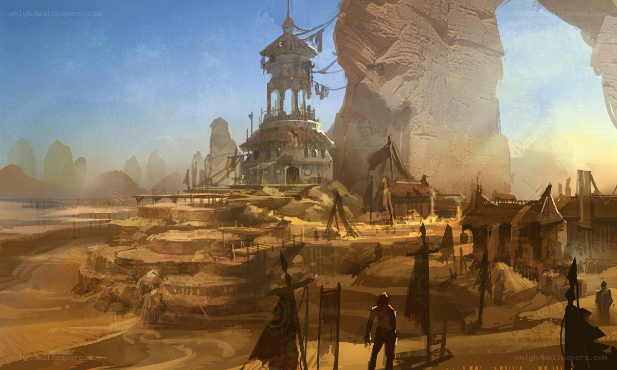 Desert fortress concept art