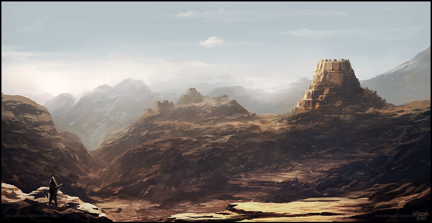 Desert fortress landscape