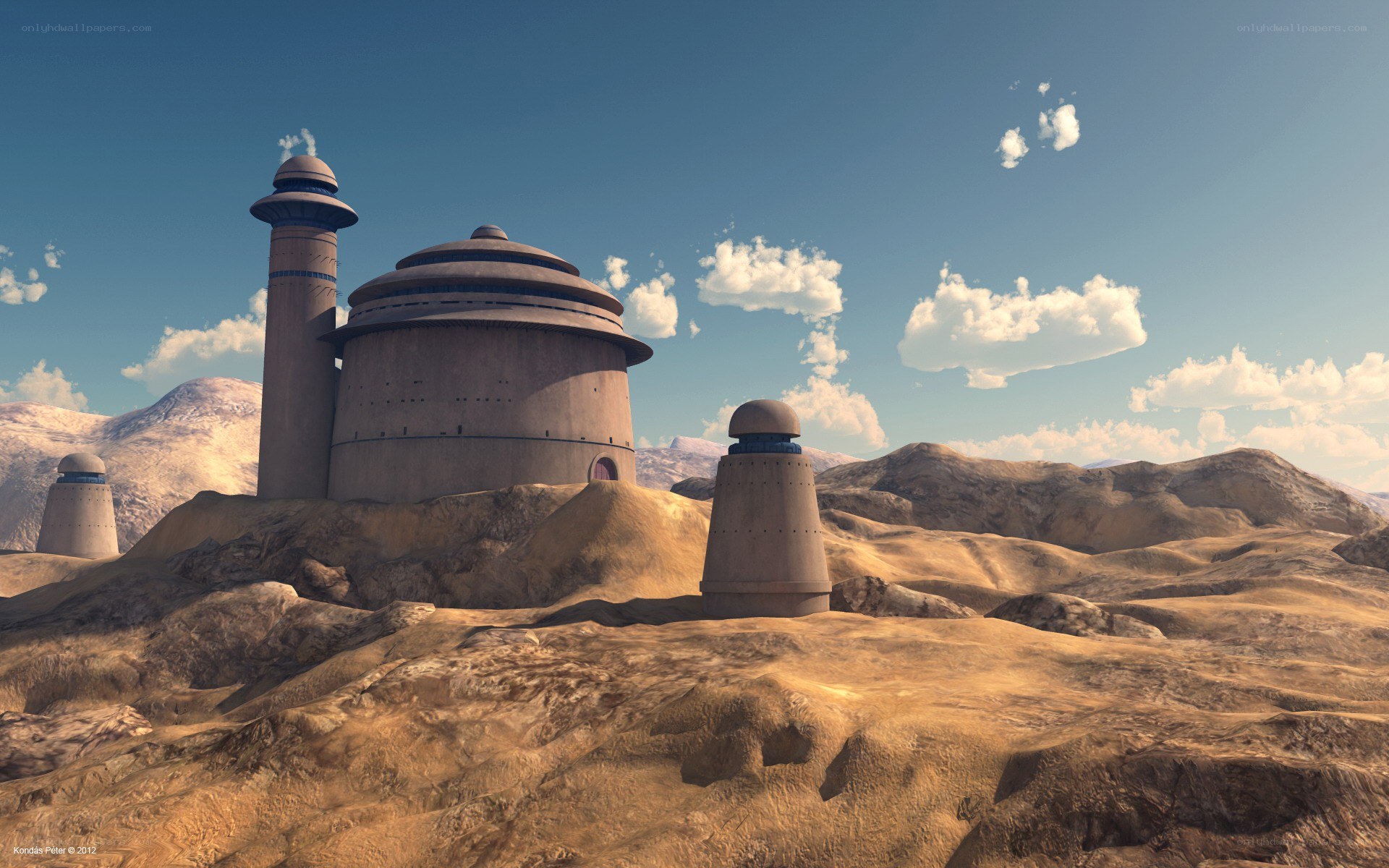 desert fortress on alien planet