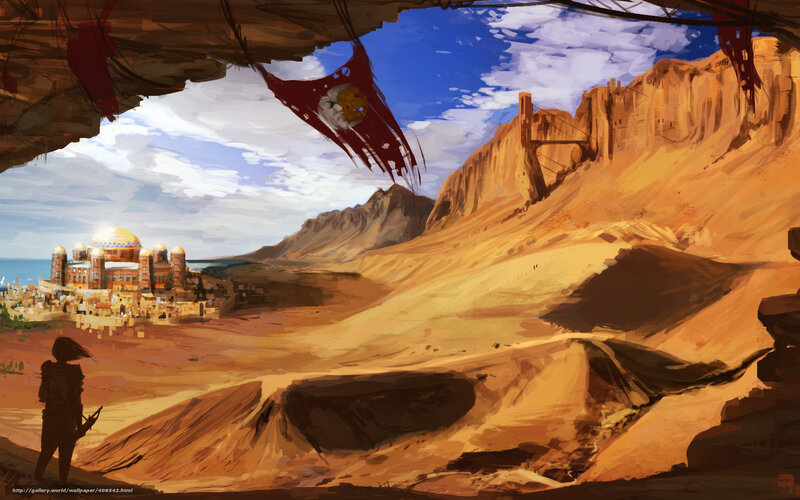 Desert fortress view