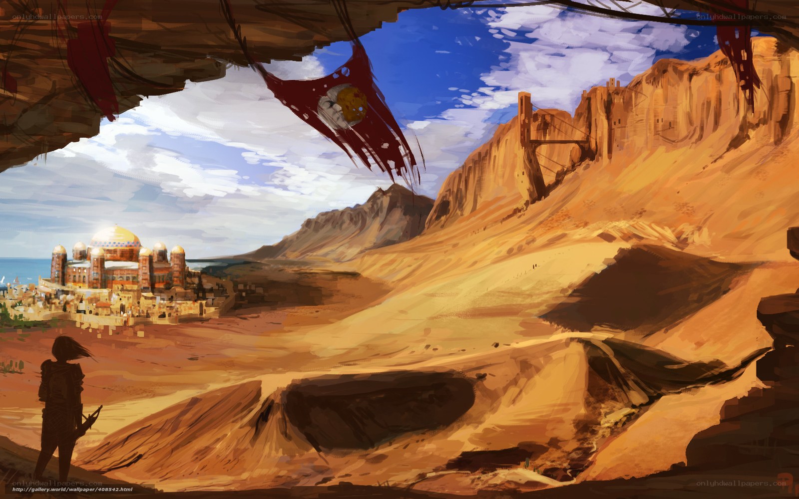 Desert fortress view