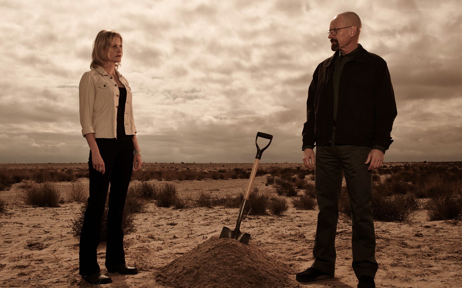 Desert grave scene