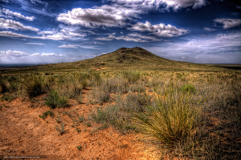 Desert Hill with Grass