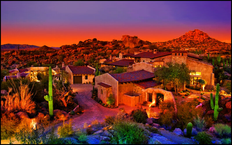 Desert Homes at Sunset