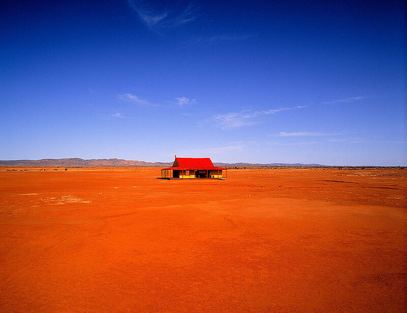 Desert house under blue sky