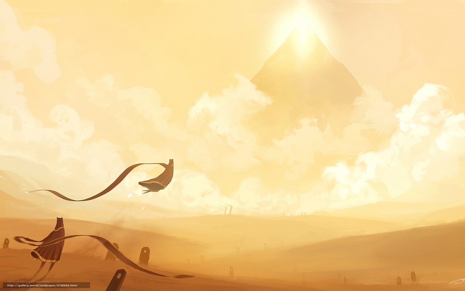 Desert kites at sunset