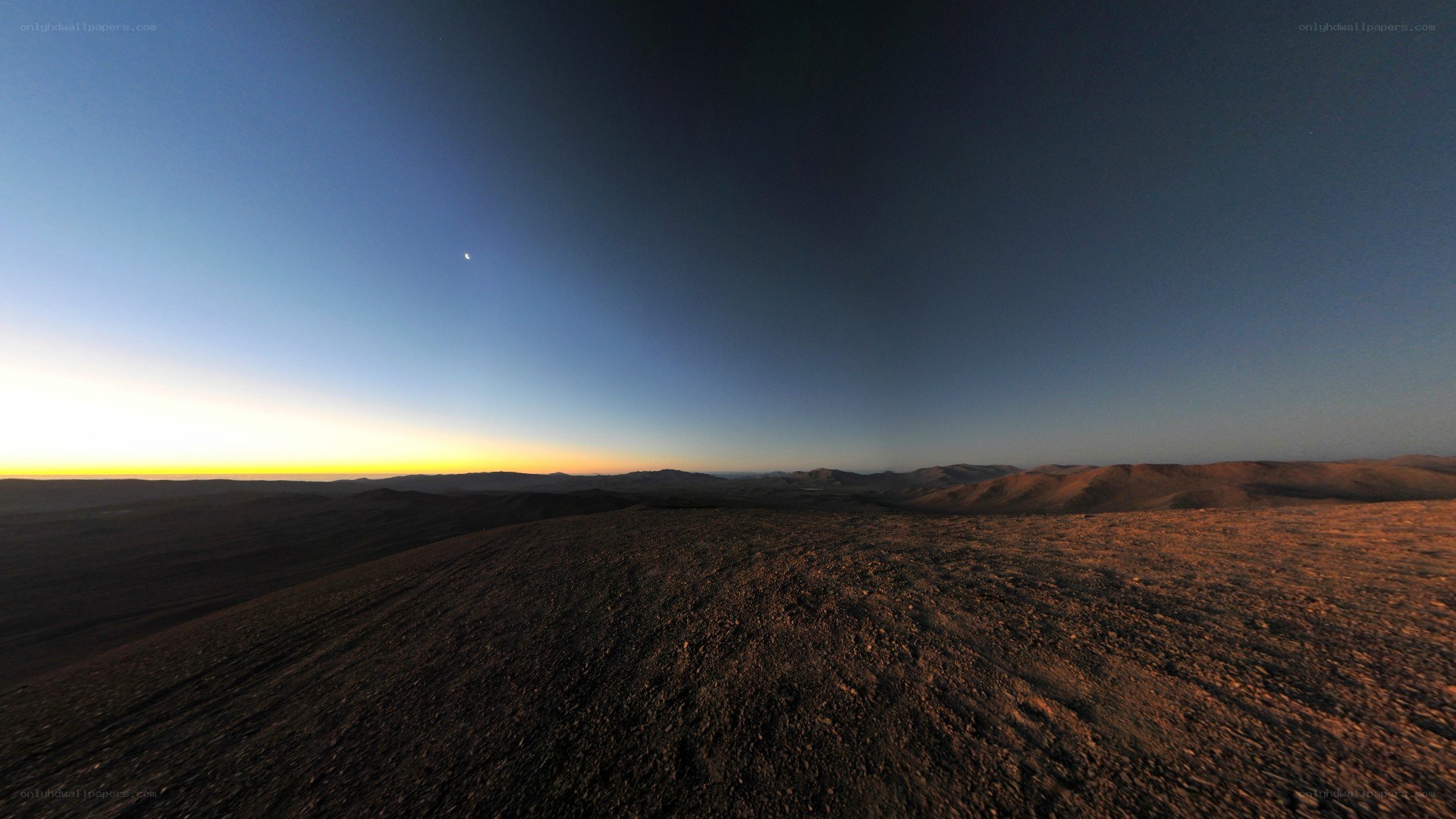 Desert landscape at dawn