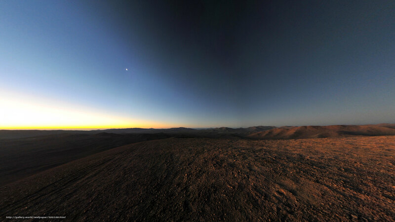 Desert landscape at dawn