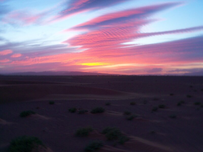 Desert Landscape at Dusk — Pink