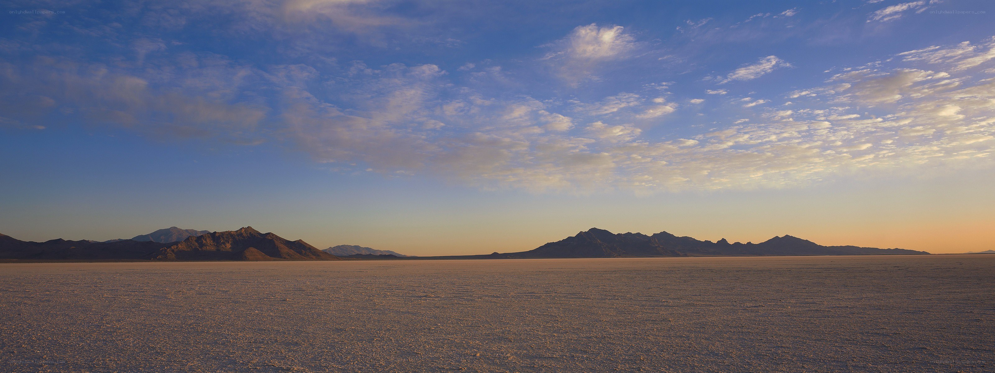 Desert landscape at sunrise