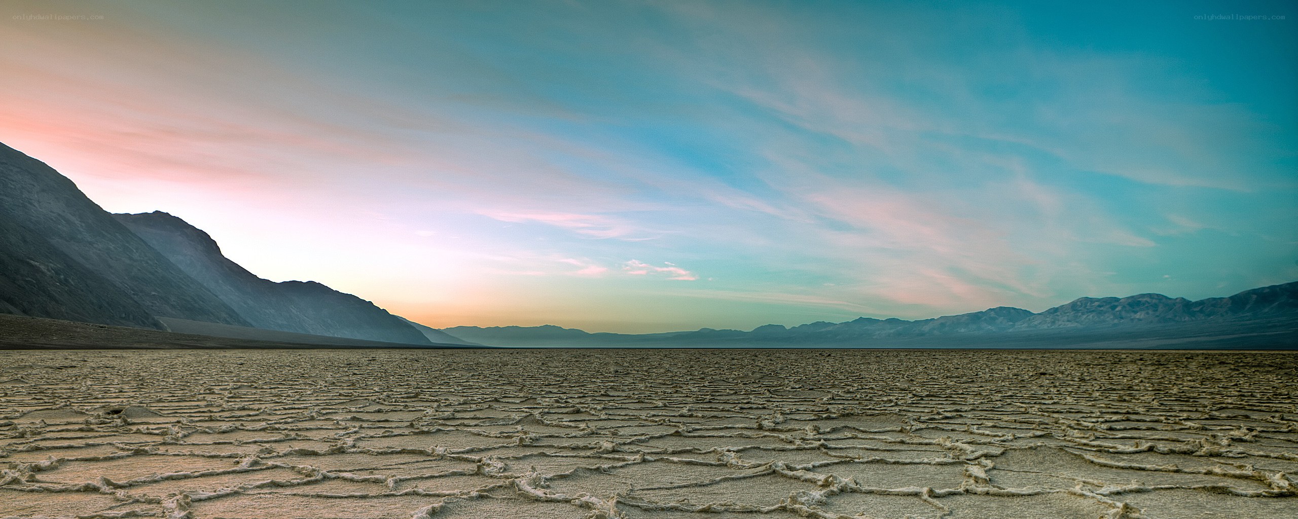 Desert landscape at sunset