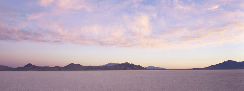 Desert landscape at sunset