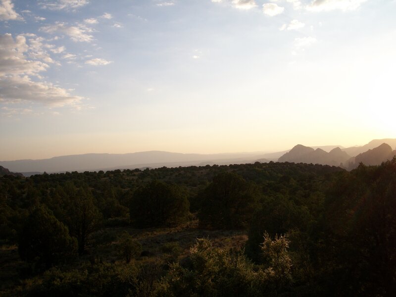 Desert Landscape at Sunset — Blue