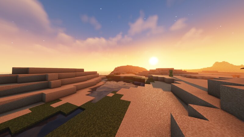 Desert Landscape at Sunset — Orange, Serene, 3d Render