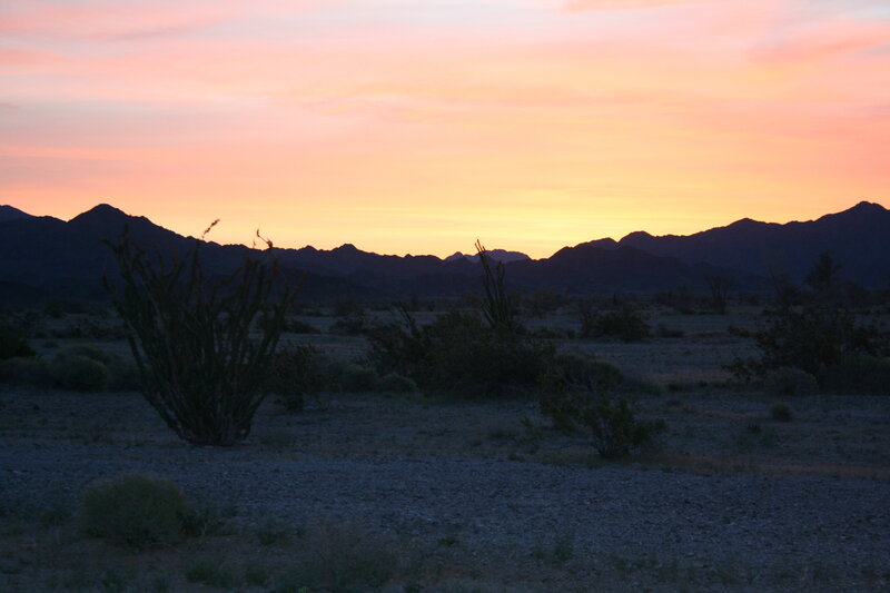 Desert Landscape at Sunset — Orange