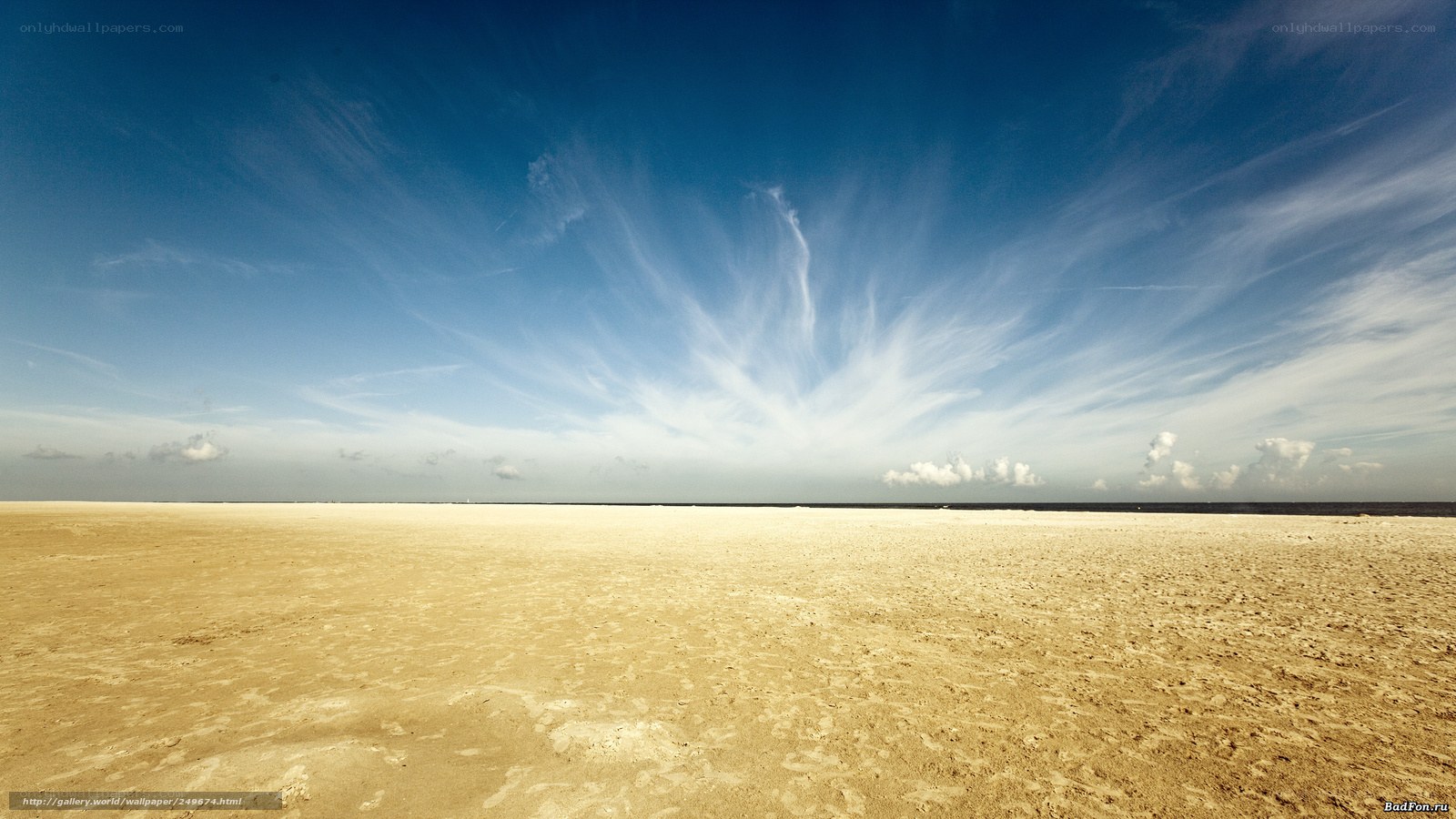 Desert landscape under blue sky