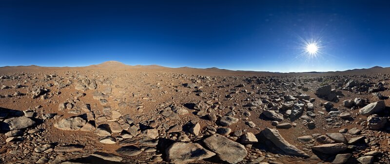 desert landscape under bright sun