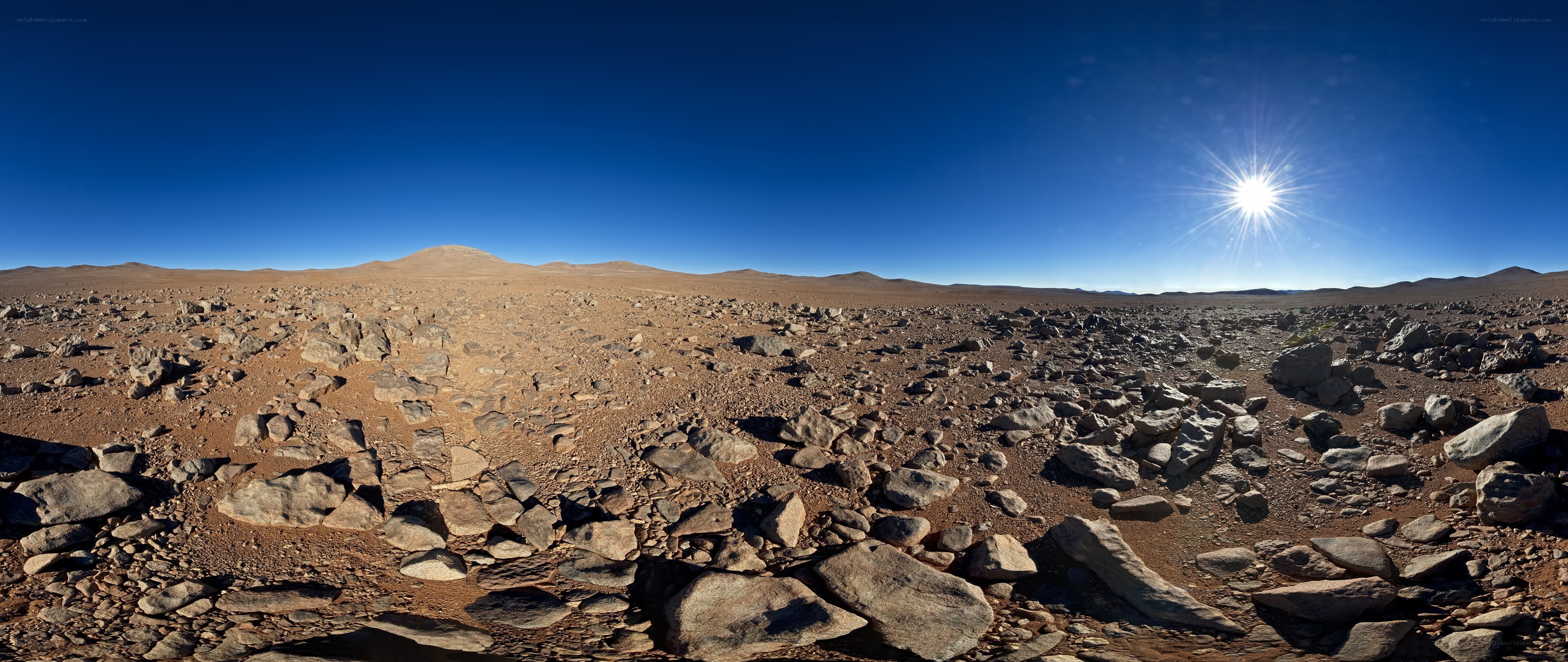 desert landscape under bright sun