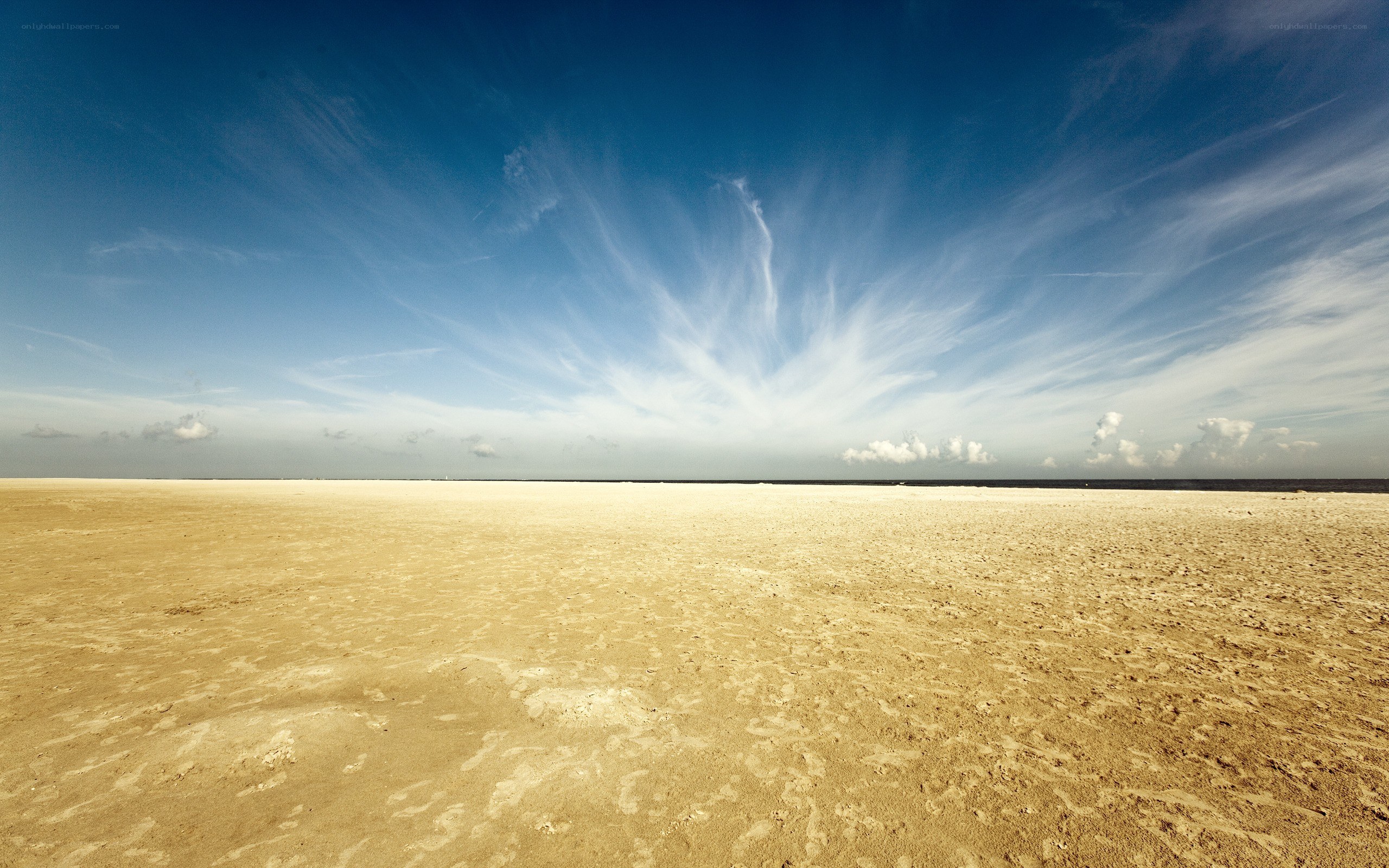 Desert landscape with blue sky