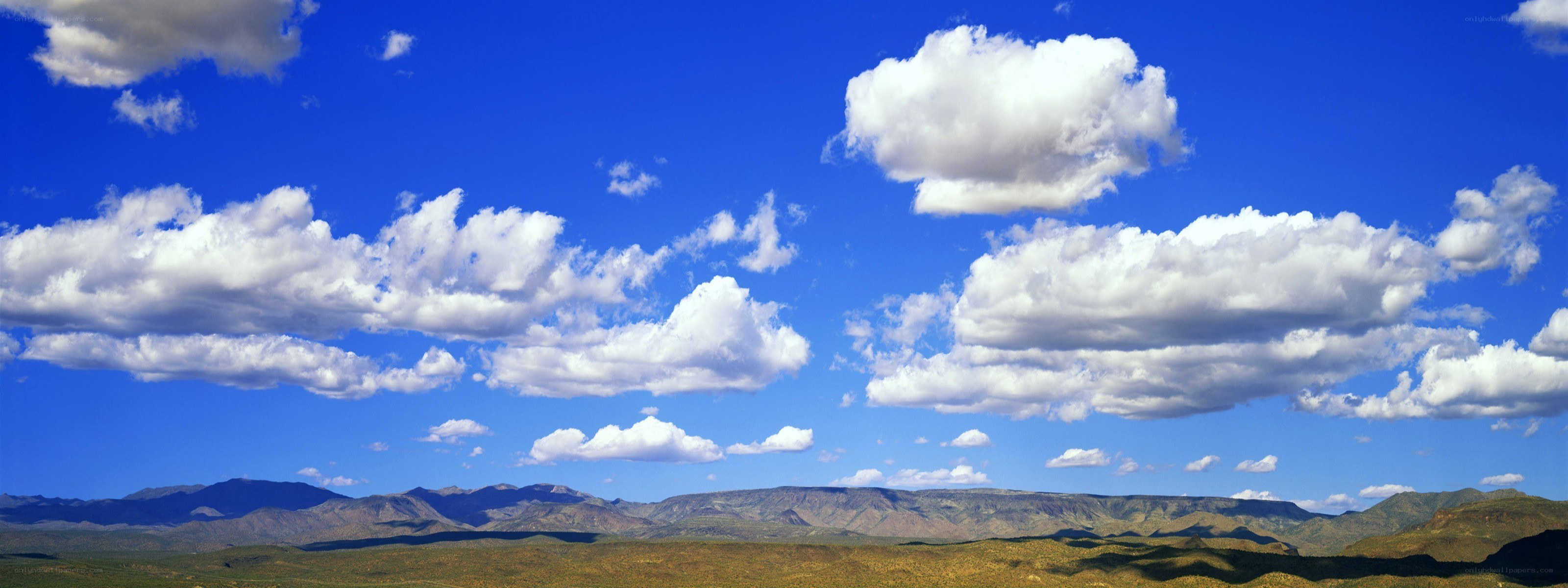 Desert landscape with blue sky