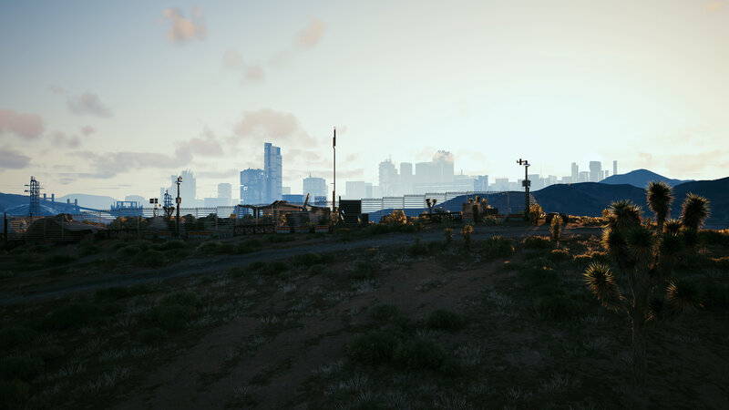 Desert Landscape with City