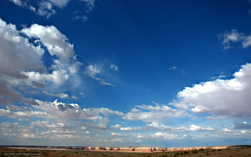 Desert Landscape with Cliffs — Blue