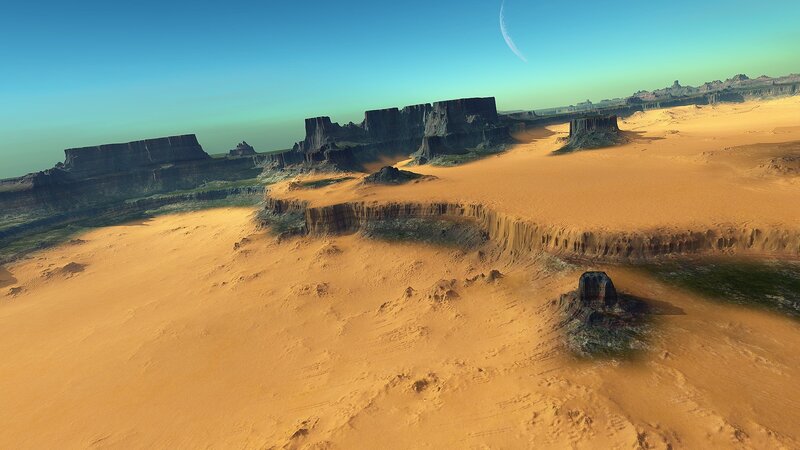 Desert Landscape with Cliffs — Orange