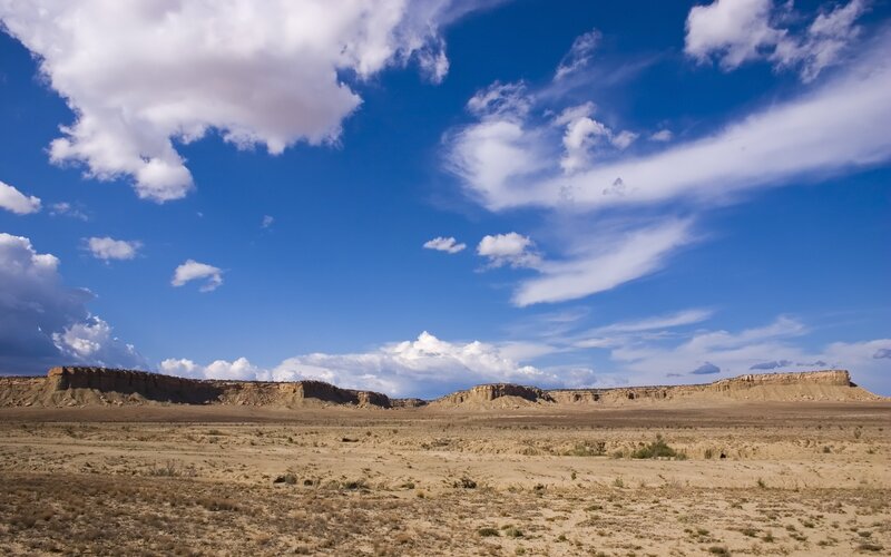Desert landscape with cliffs