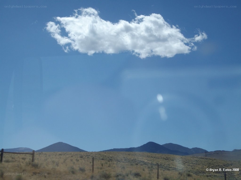 desert landscape with cloud